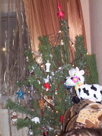 Weihnachtsbaum mit Kuh :D