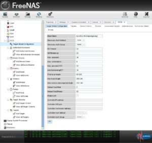 Services iSCSI configuration