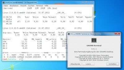 MoSH im Gnome Terminal (unter Windows mit MobaXterm)