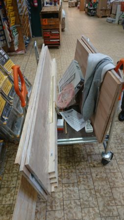 Holz für ~120€ plus etwas Kleinkram