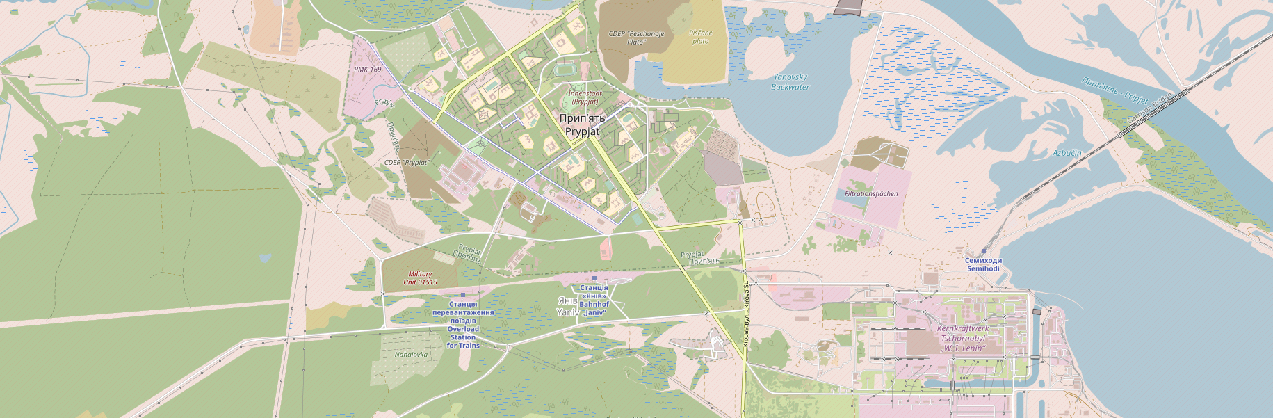 osm map of Chernobyl