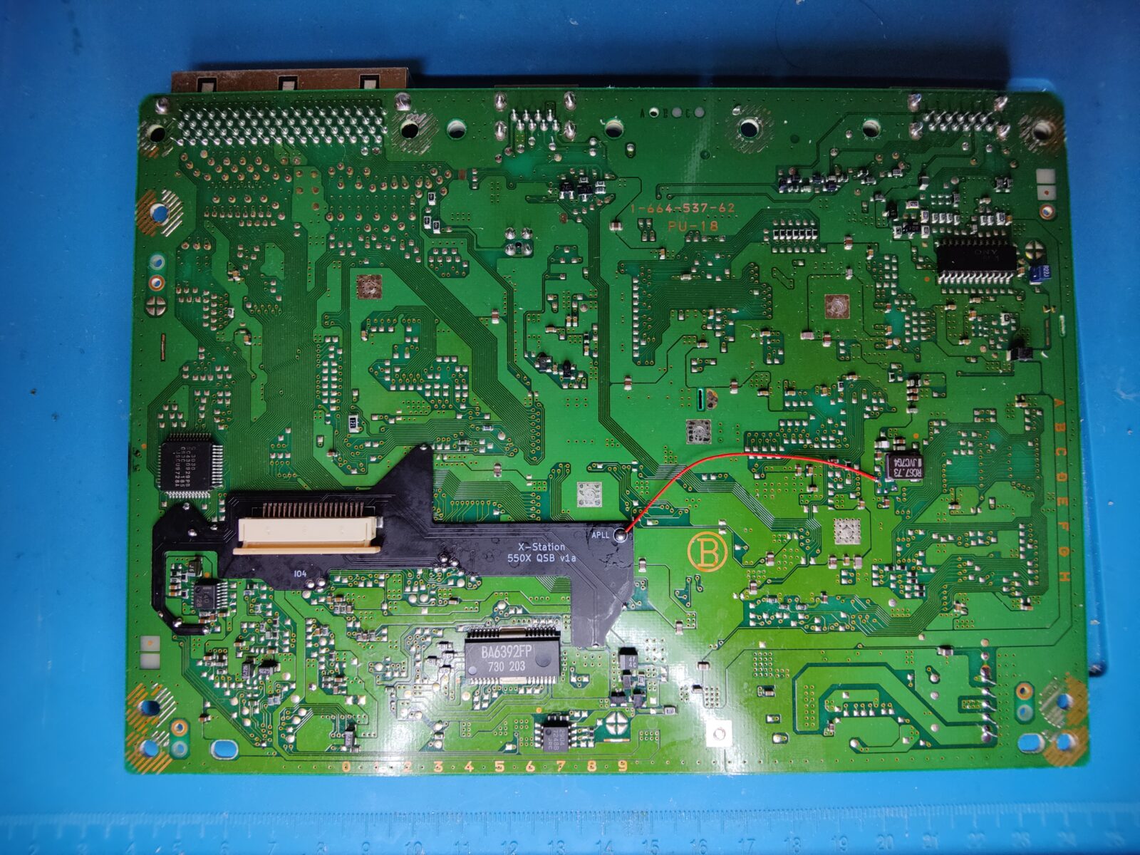 Modifizierte Unterseite des Mainboards für die XStation