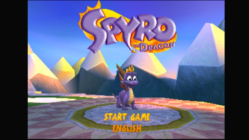 Spyro the Dragon Titelbildschirm