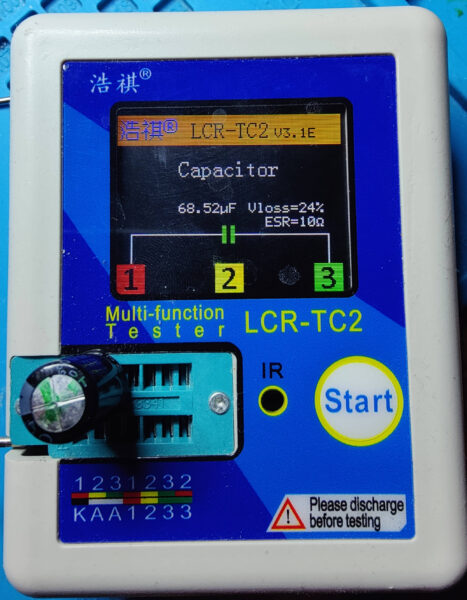 68,52µF Vloss=24% ESR=10Ω