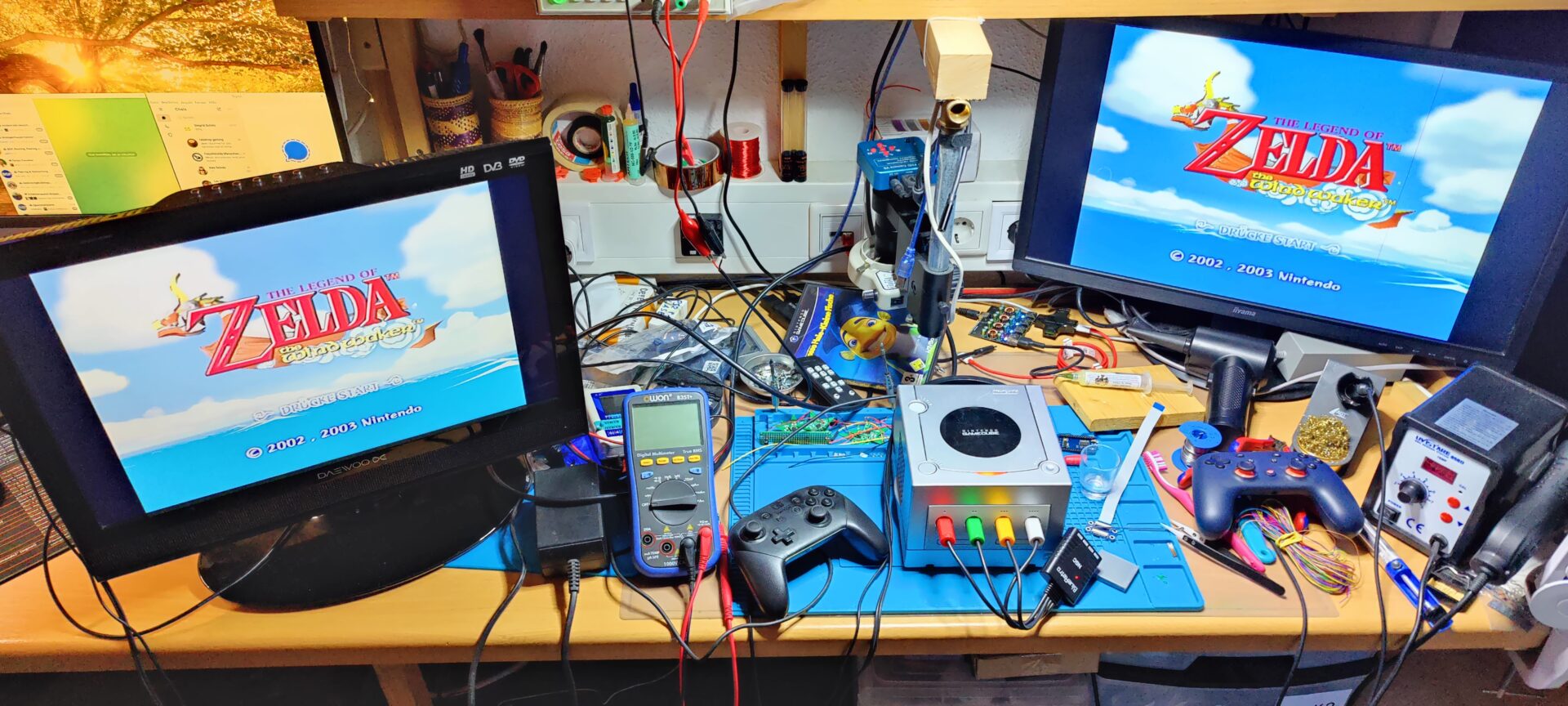 GameCube: parallele digitale und analoge Ausgabe und von SD Karte gebootet