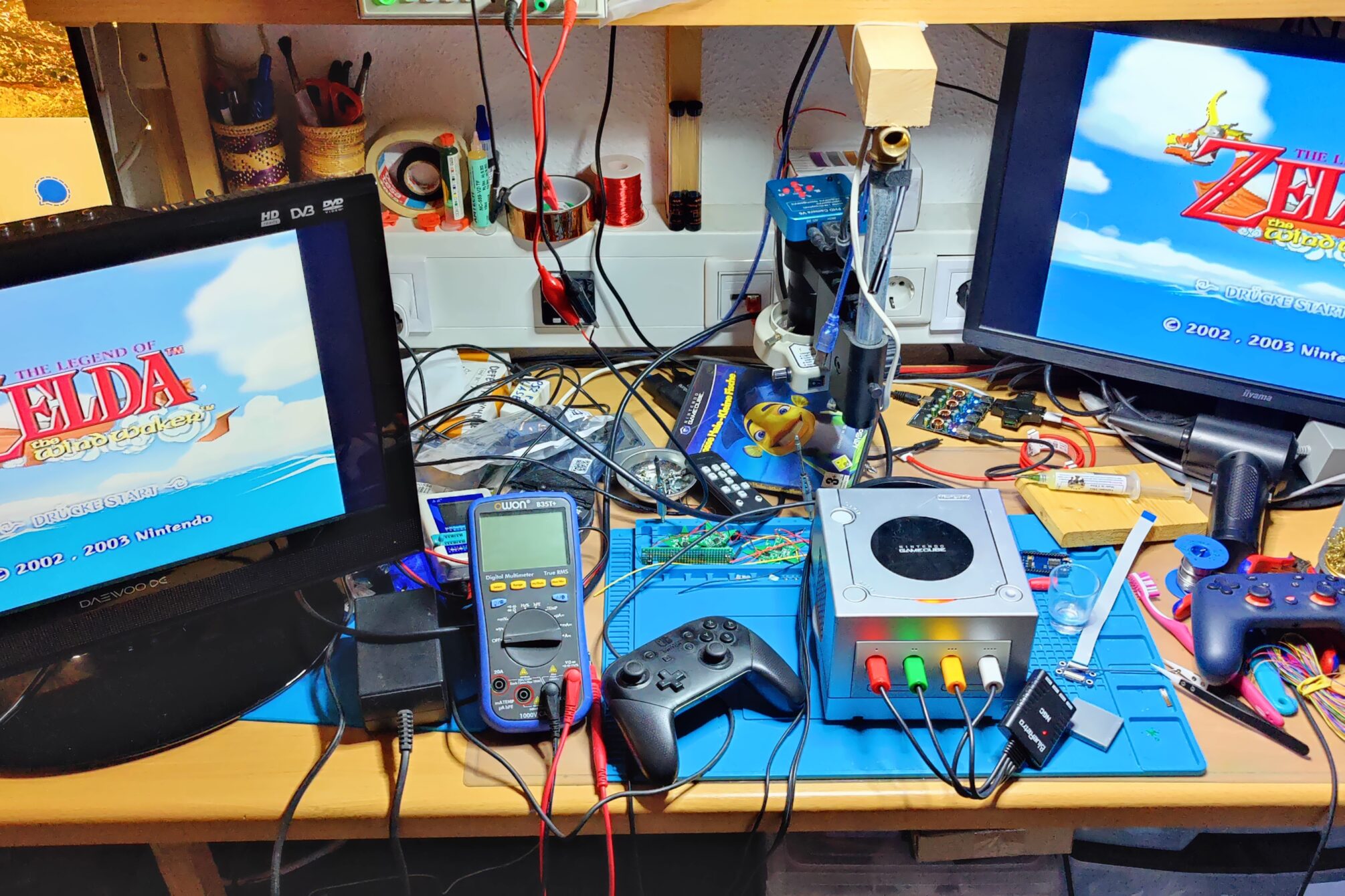 GameCube: parallele digitale und analoge Ausgabe und von SD Karte gebootet