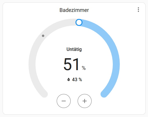 Home Assistant Lovelace luftentfeuchter Karte